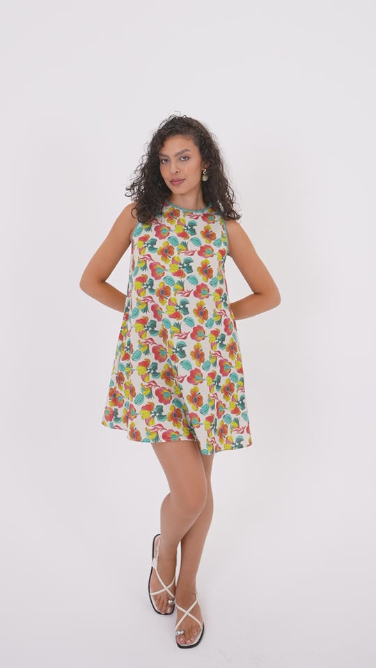 Floral Print Casual Mini Dress 60828