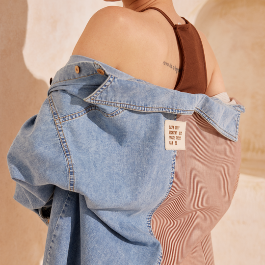 Denim Garn Oversize Shirt 31300