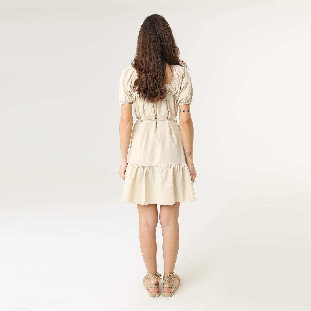 Tie Front Midi Tiered Dress 31150