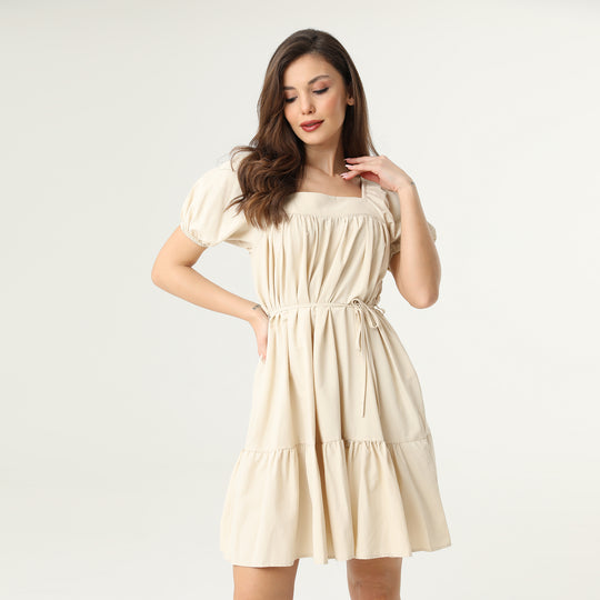 Tie Front Midi Tiered Dress 31150
