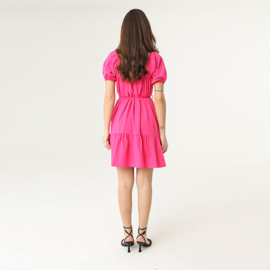 Tie Front Midi Tiered Dress 31150