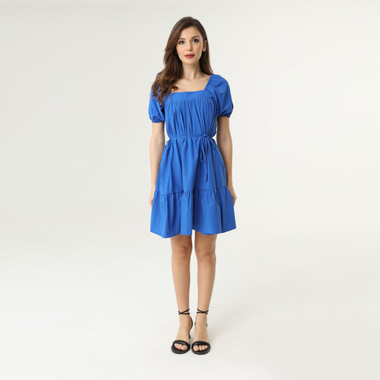 Tie Front Midi Tiered Dress 31150