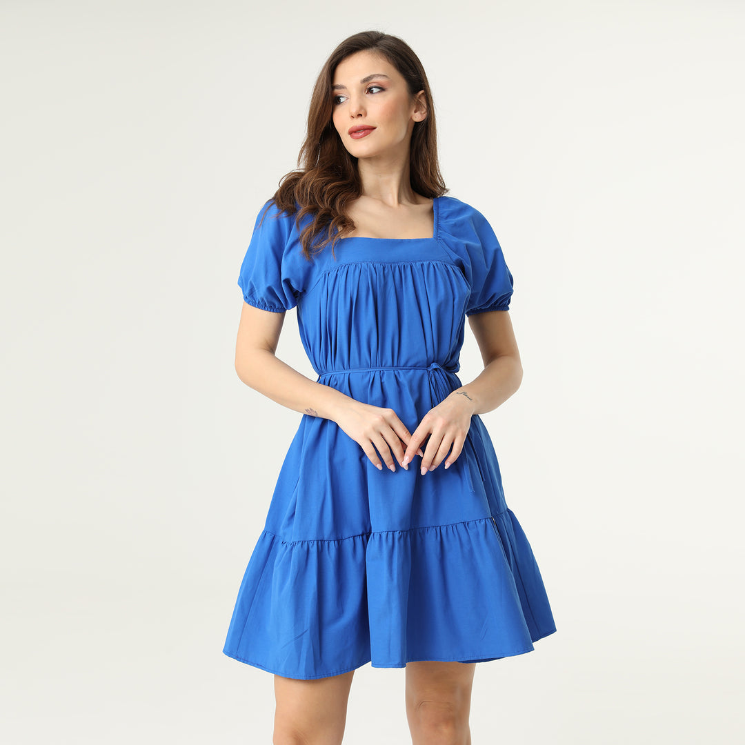 Tie Front Midi Tiered Dress 31150