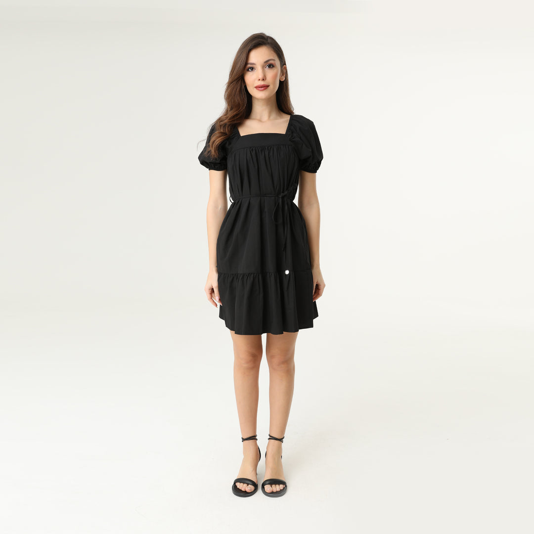 Tie Front Midi Tiered Dress 31150