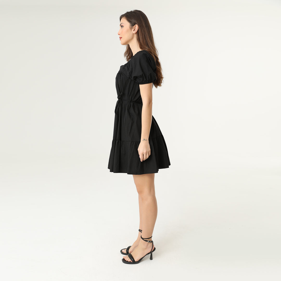 Tie Front Midi Tiered Dress 31150
