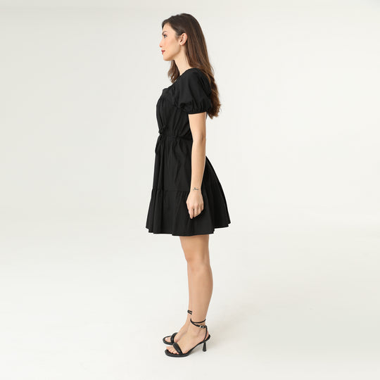 Tie Front Midi Tiered Dress 31150