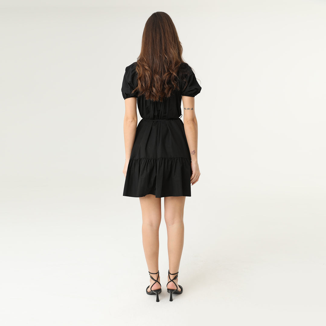 Tie Front Midi Tiered Dress 31150