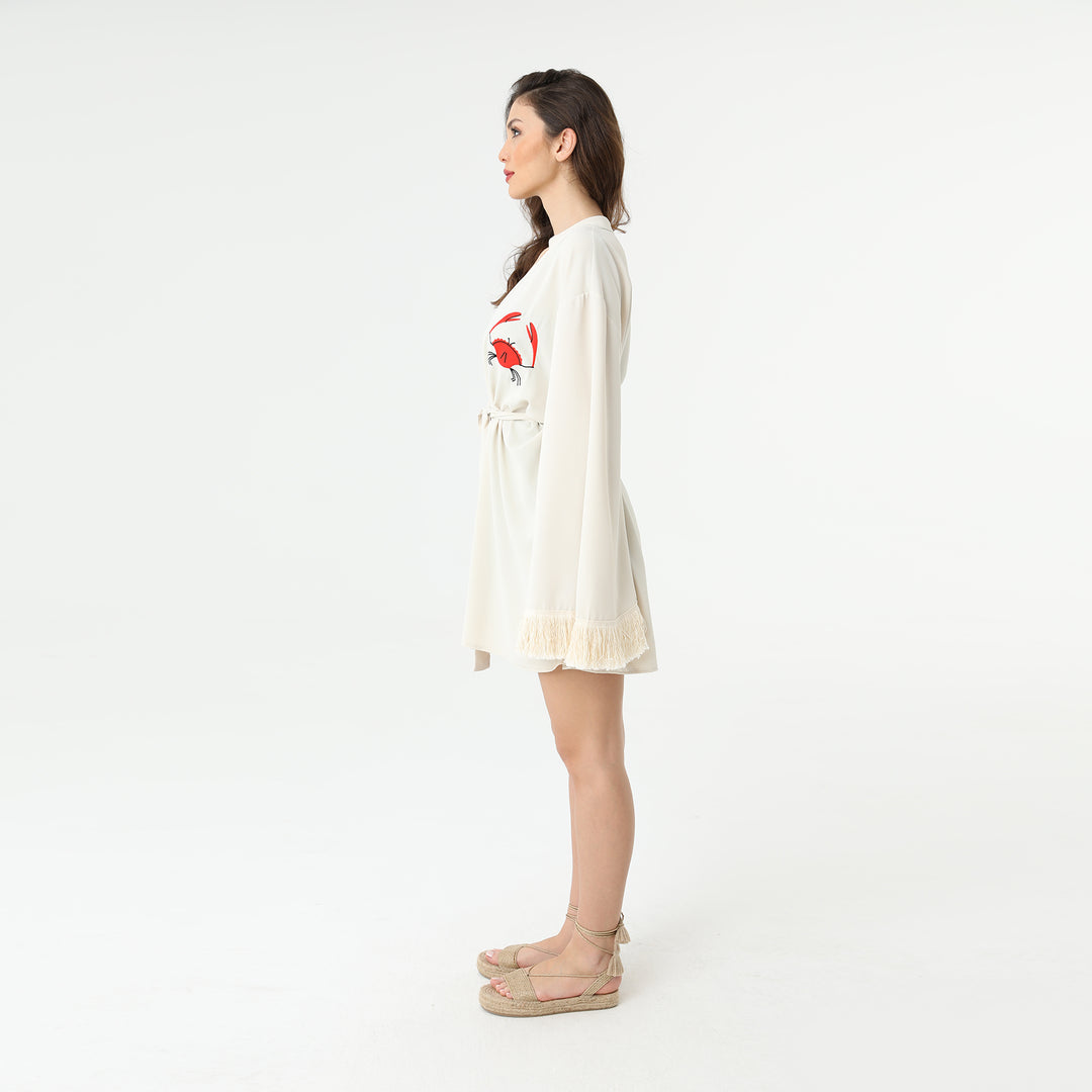 Embroidery Oversized Kimono Jacket 31238
