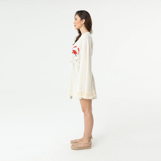 Embroidery Oversized Kimono Jacket 31238