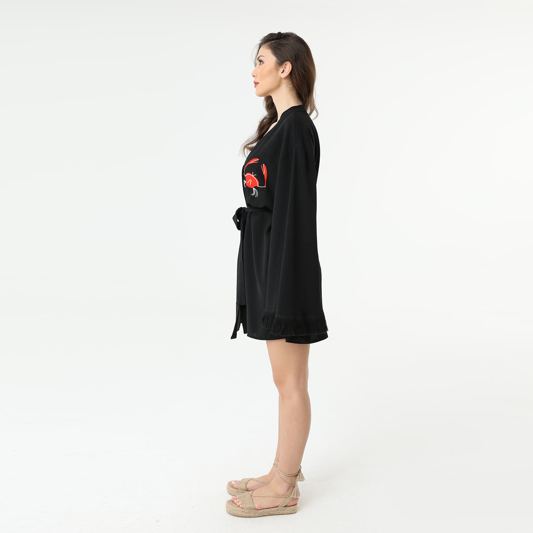 Embroidery Oversized Kimono Jacket 31238