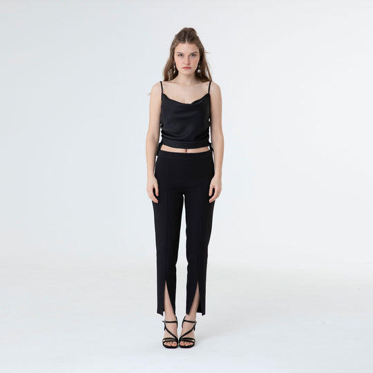 Front Split High Waist Pants 60200