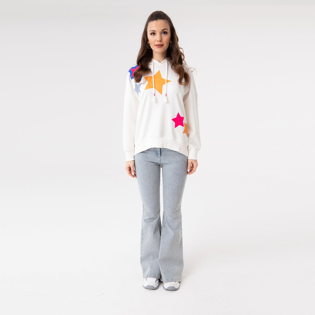 Embroidered Detailed Hoodie 31132