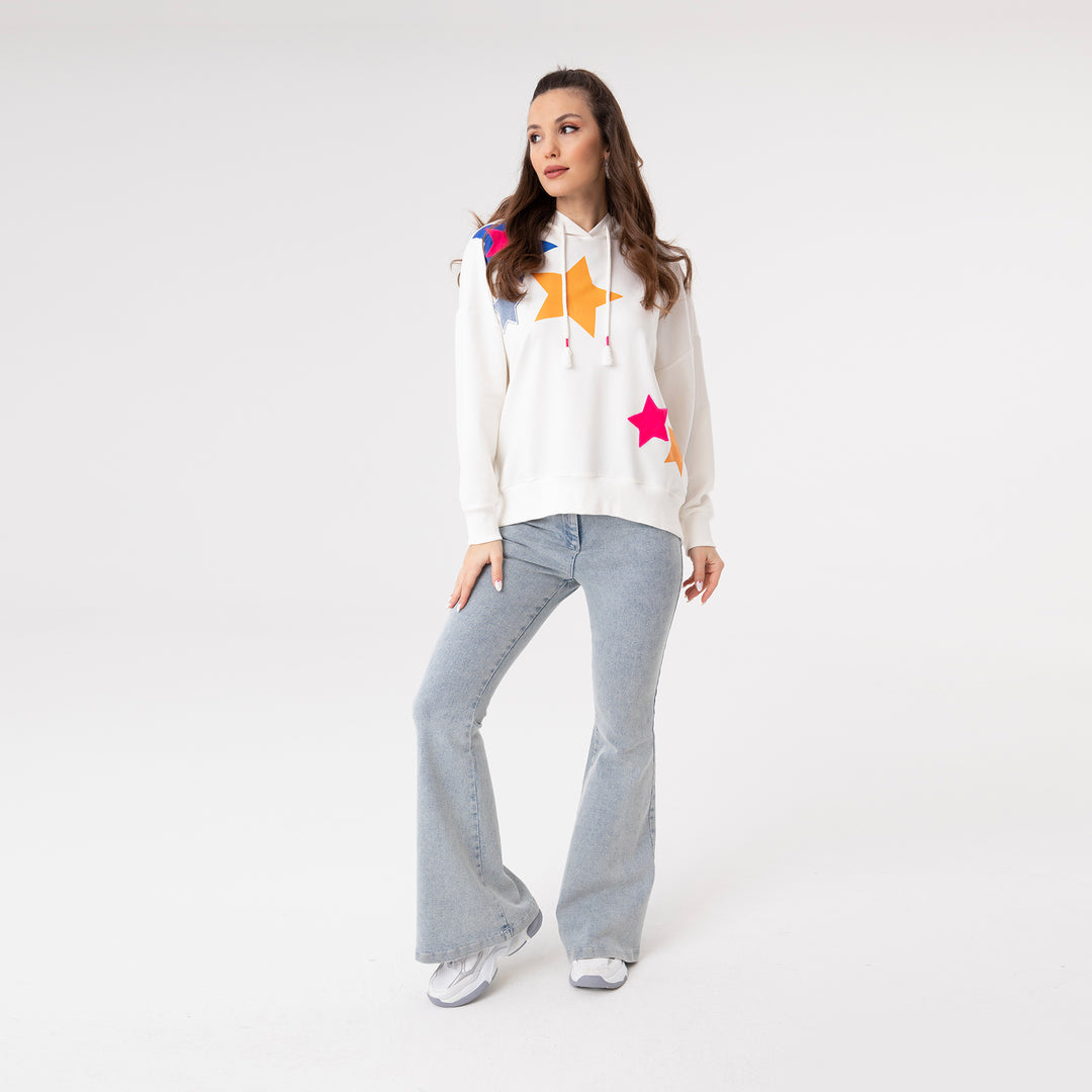 Embroidered Detailed Hoodie 31132