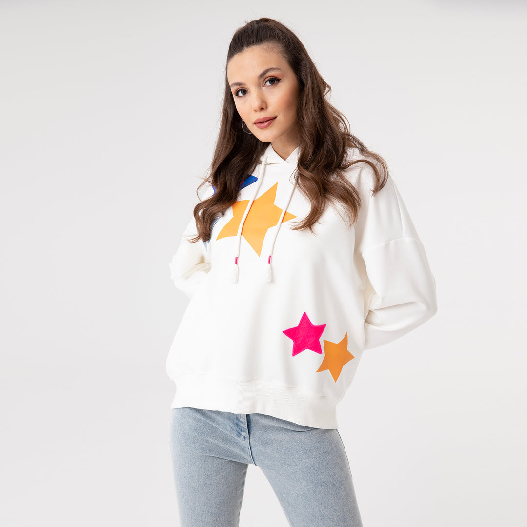 Embroidered Detailed Hoodie 31132