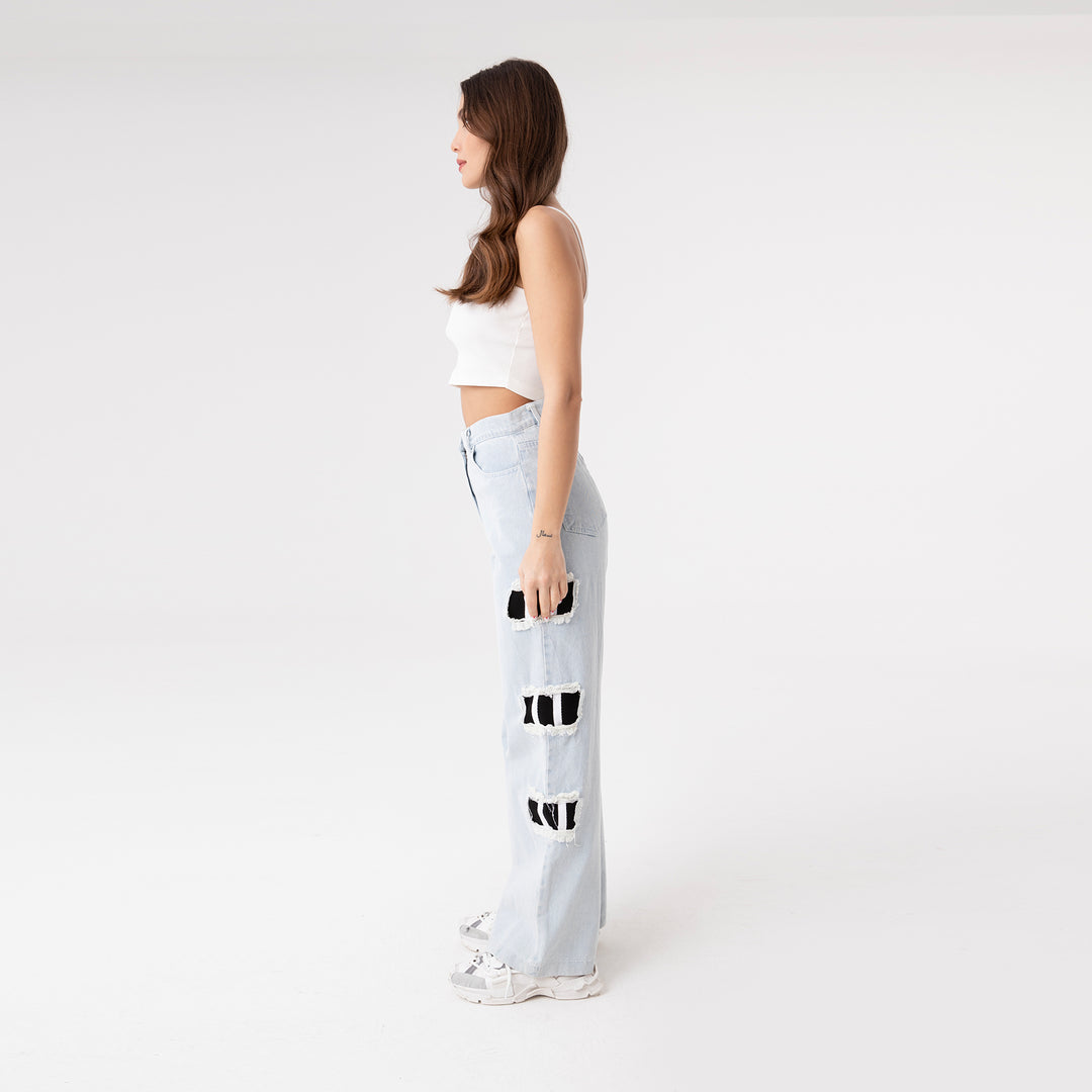 High-Waisted Palazzo Jeans 31086