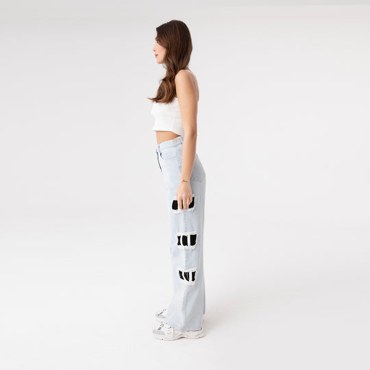 High-Waisted Palazzo Jeans 31086