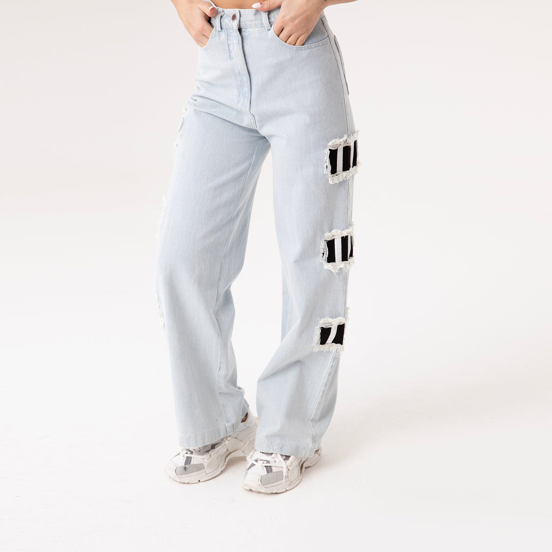 High-Waisted Palazzo Jeans 31086
