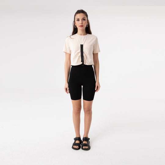 Front Zip Detail T-Shirt 31174