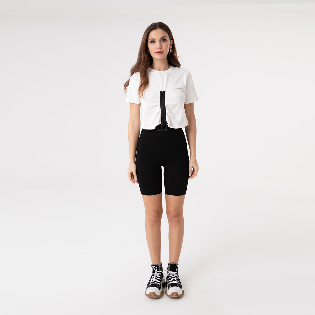 Front Zip Detail T-Shirt 31174