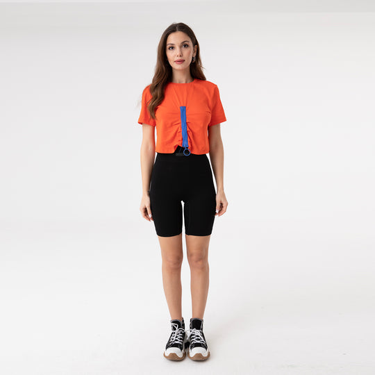 Front Zip Detail T-Shirt 31174