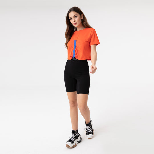 Front Zip Detail T-Shirt 31174