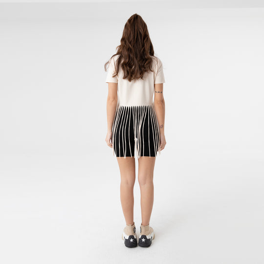Embroidery Fringe Trim T-shirt 31156