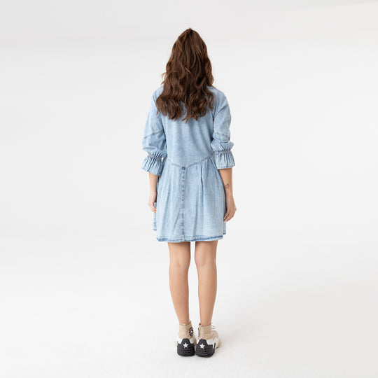 Denim Style Mini Dress 31083