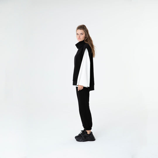 Solid Turtleneck Vest and Jogger 3 Piece Set 60285