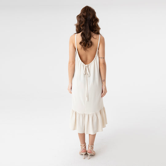 Cut Out Backless Midi Dress 31228