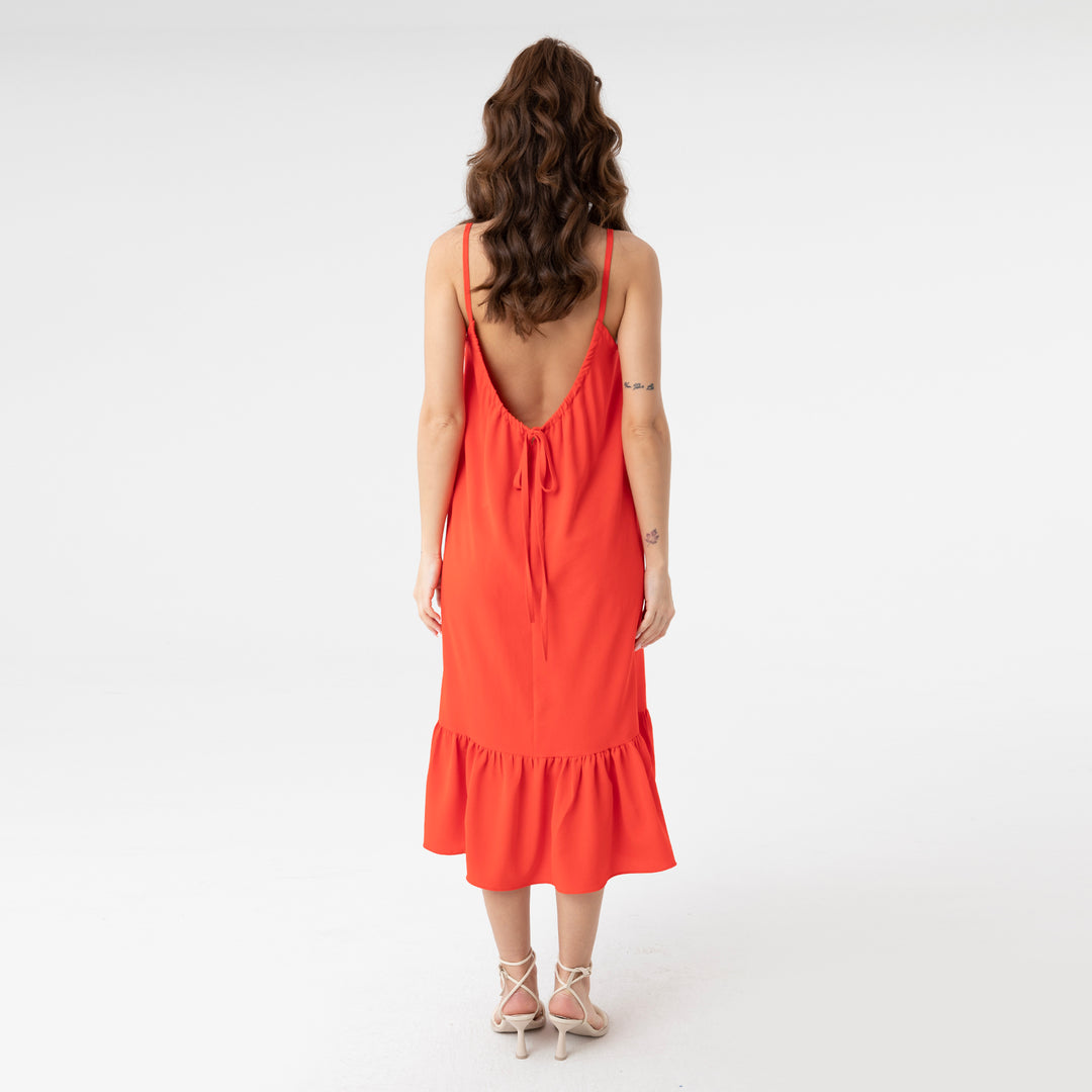Cut Out Backless Midi Dress 31228