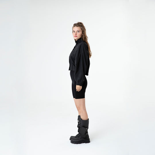 Cropped Raglan-Sleeve Windbreaker 60321
