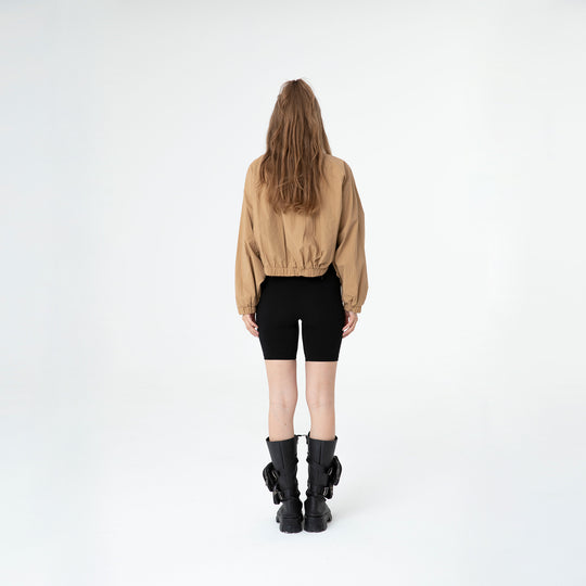 Cropped Raglan-Sleeve Windbreaker 60321