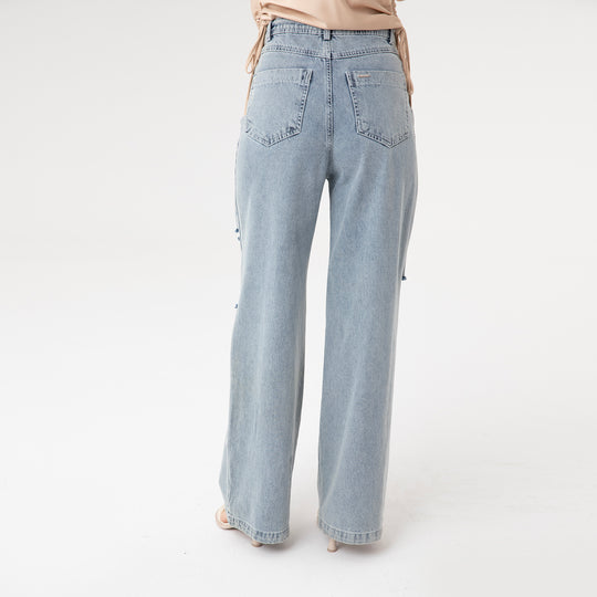Ripped Palazzo Jeans 31055