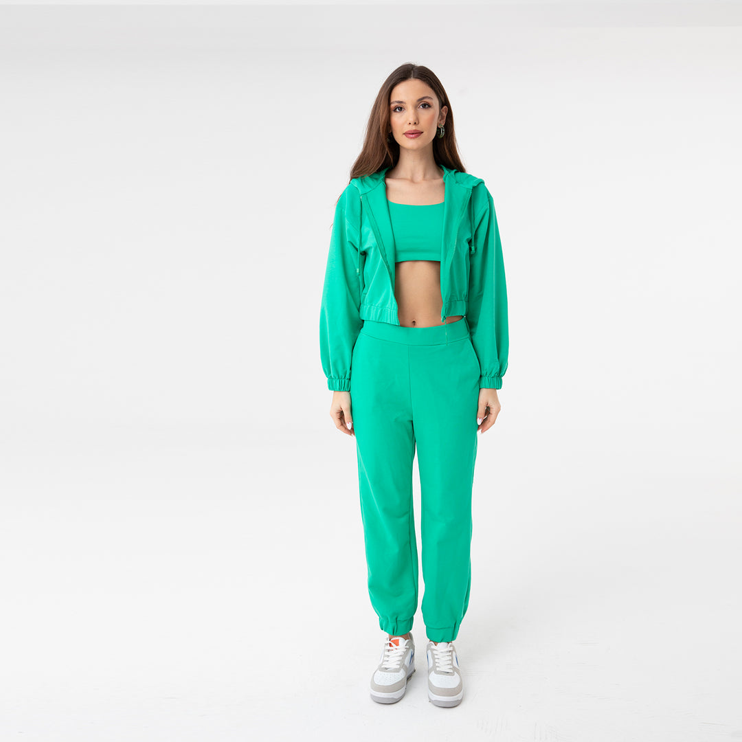 Zip-Up Cotton Hoodie 31099