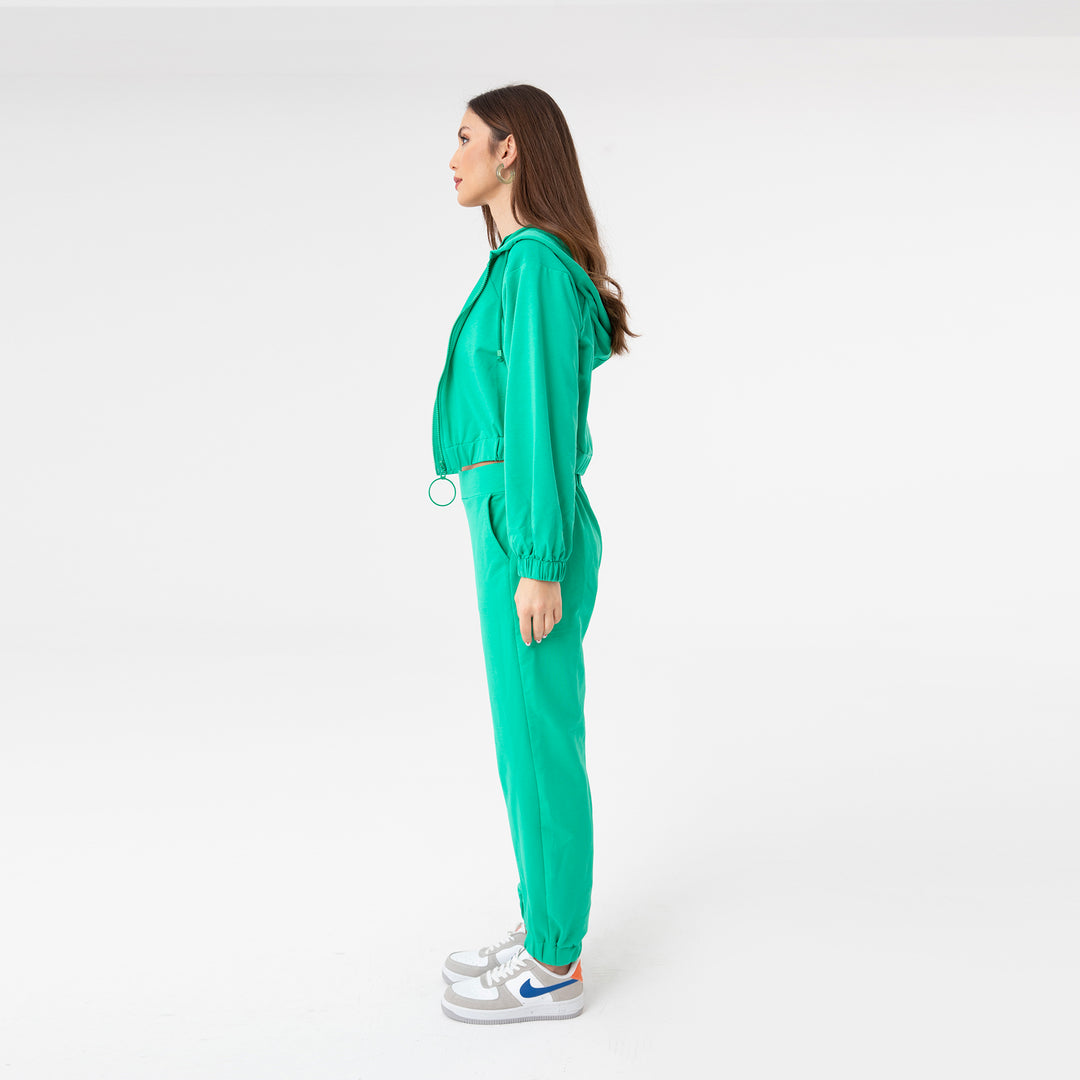 Zip-Up Cotton Hoodie 31099