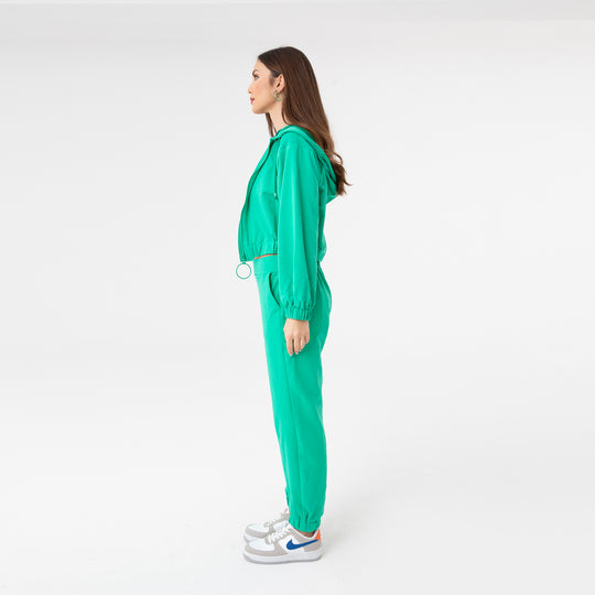 Zip-Up Cotton Hoodie 31099