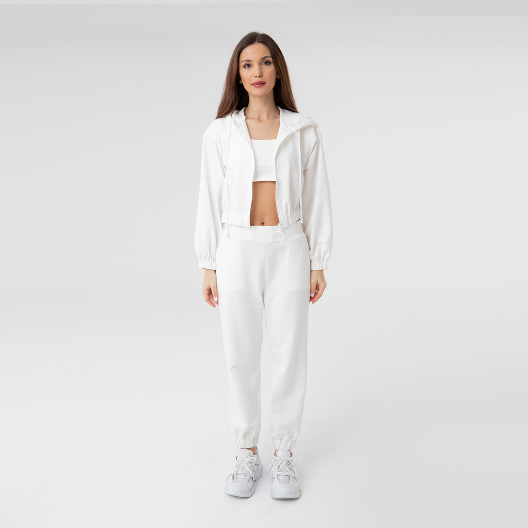 Zip-Up Cotton Hoodie 31099