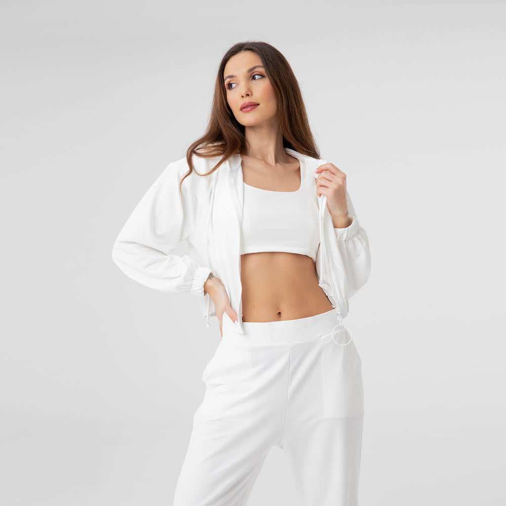 Zip-Up Cotton Hoodie 31099