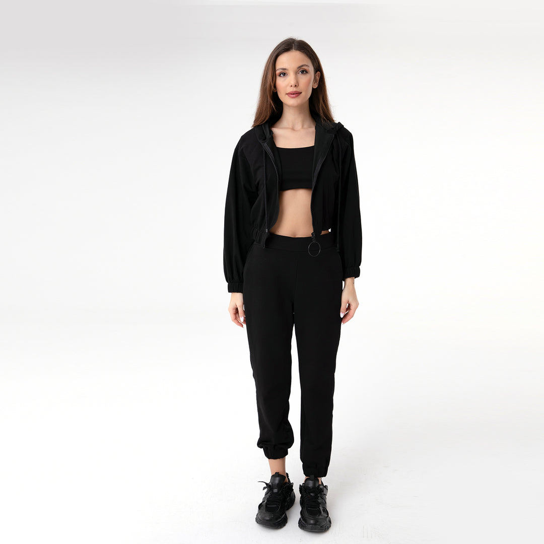 Zip-Up Cotton Hoodie 31099