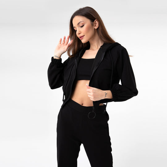 Zip-Up Cotton Hoodie 31099