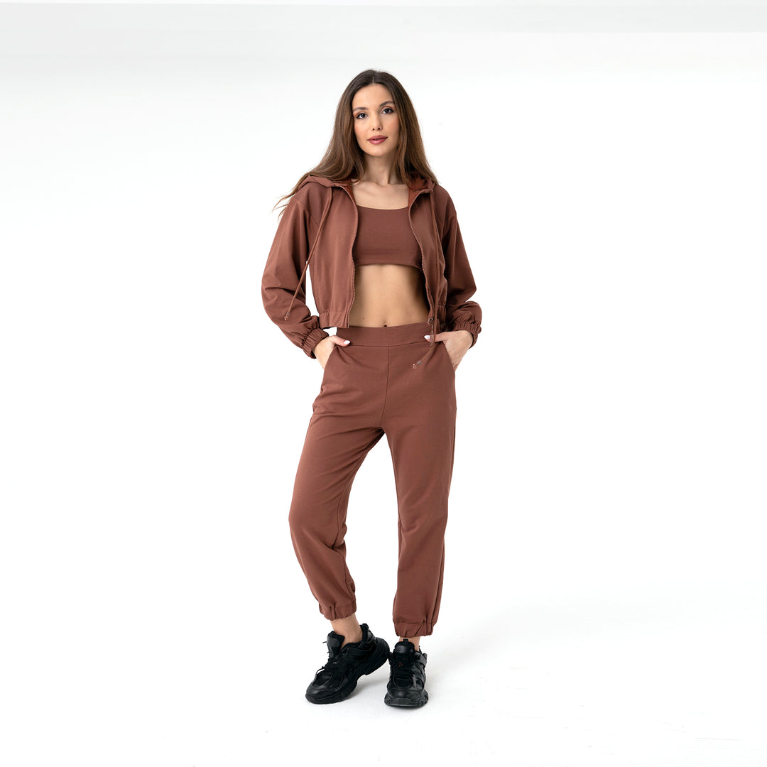 Zip-Up Cotton Hoodie 31099