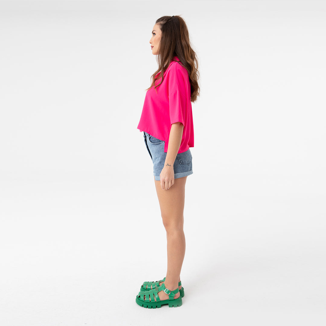 Short Sleeve Oversized Shirt 31175