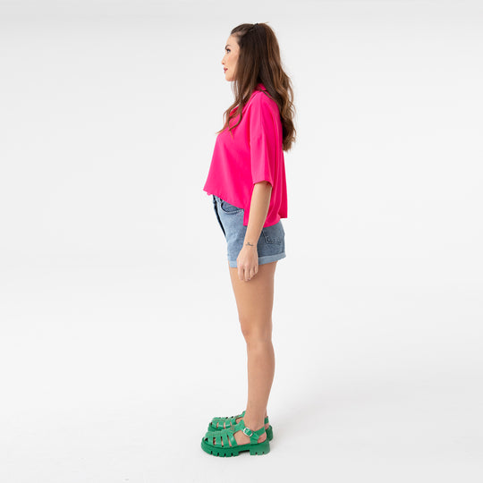 Short Sleeve Oversized Shirt 31175