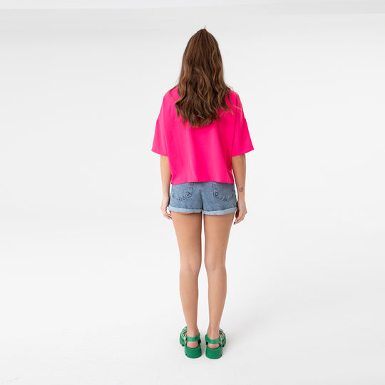 Short Sleeve Oversized Shirt 31175