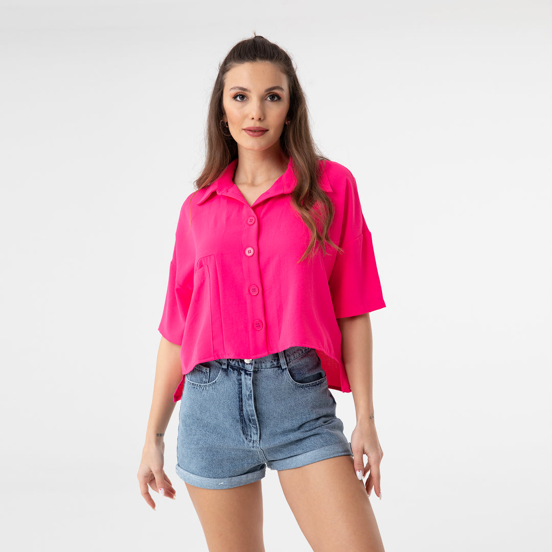Short Sleeve Oversized Shirt 31175