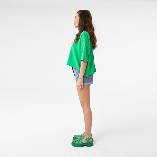 Short Sleeve Oversized Shirt 31175