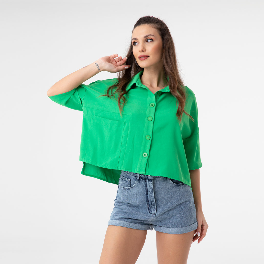 Short Sleeve Oversized Shirt 31175