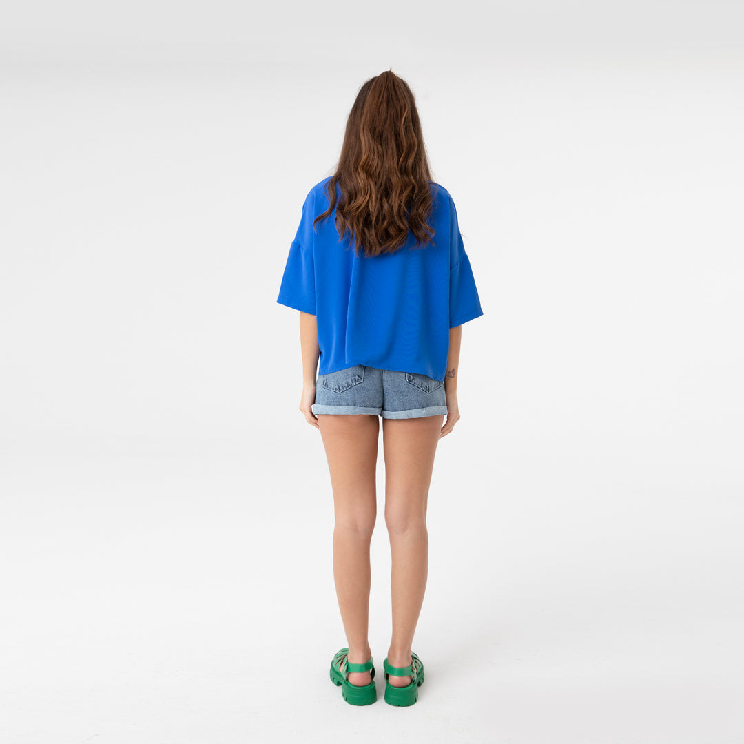 Short Sleeve Oversized Shirt 31175