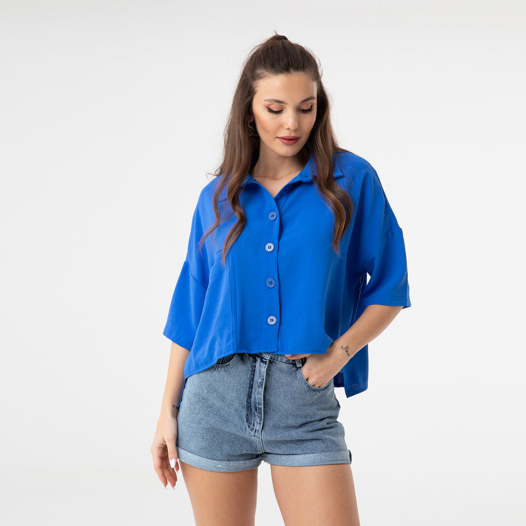 Short Sleeve Oversized Shirt 31175