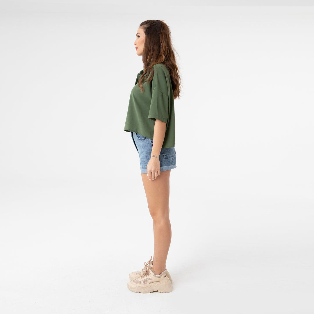 Short Sleeve Oversized Shirt 31175
